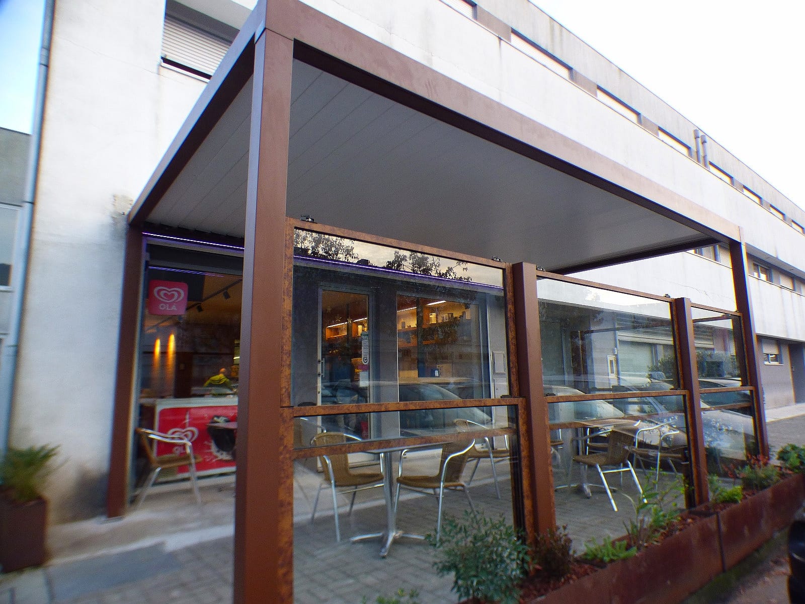 Pérgola cor corten